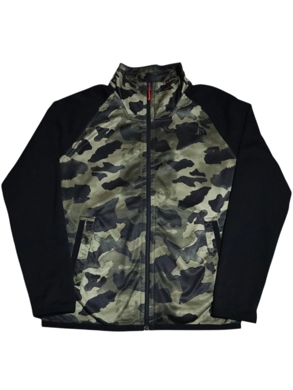 The North Face Tredder Track Jacket Military Green Camo/Black Men's Large